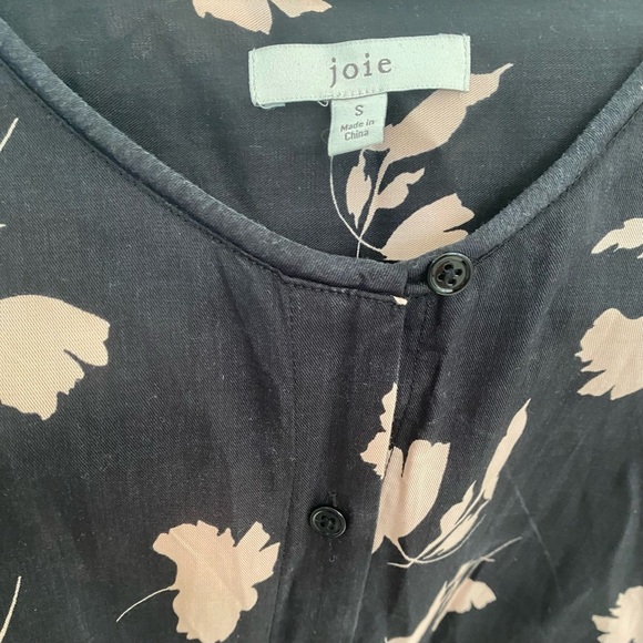 Joie Black and Cream Floral Jumpsuit - Picture 9 of 11